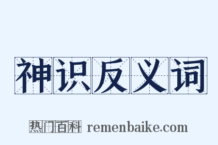 神识反义词是什么意思的图片